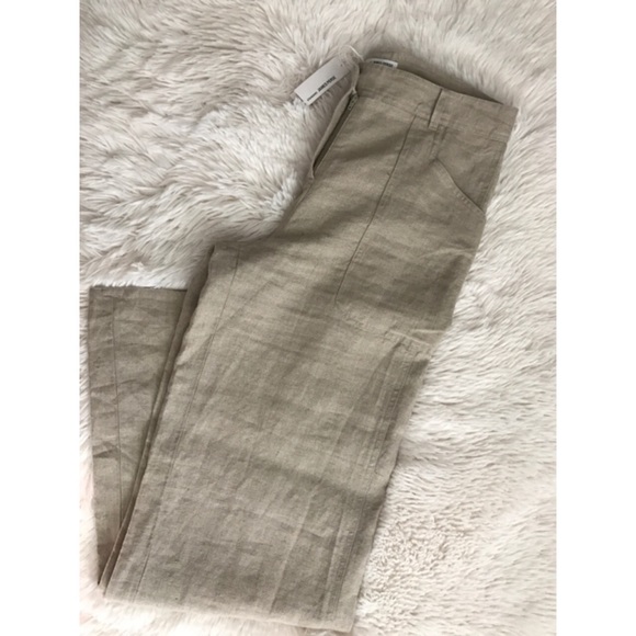 James Perse Linen Wide Leg Trouser Pant - Picture 1 of 7